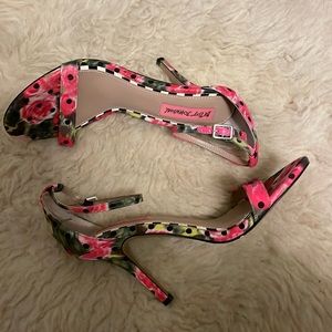 Betsey Johnson Floral Heels